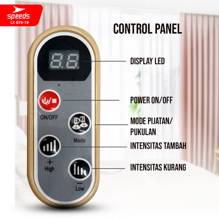 SPEEDS Alat Pijat Leher Alat Pijat Elektrik Alat Pijat Terapi Neck Massager Relaksasi 070-19