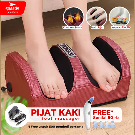 SPEEDS Alat Pijat Kaki Elektrik Foot Massager Terapi Kaki dan Badan Alat Kesehatan Portable 070-20