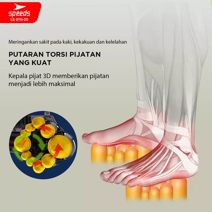 SPEEDS Alat Pijat Kaki Elektrik Foot Massager Terapi Kaki dan Badan Alat Kesehatan Portable 070-20