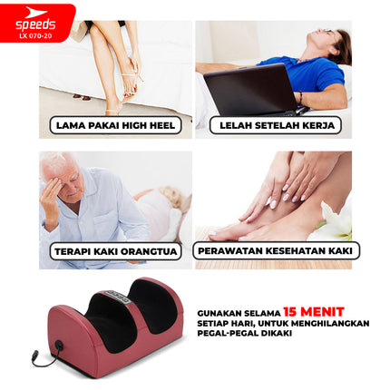 SPEEDS Alat Pijat Kaki Elektrik Foot Massager Terapi Kaki dan Badan Alat Kesehatan Portable 070-20