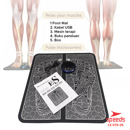 SPEEDS EMS Foot Massage Mat Pijat Kaki EMS Pad Mat Alat Pijat Kaki Alat Electric Pijat Kaki Japan Original Serbaguna 070-26