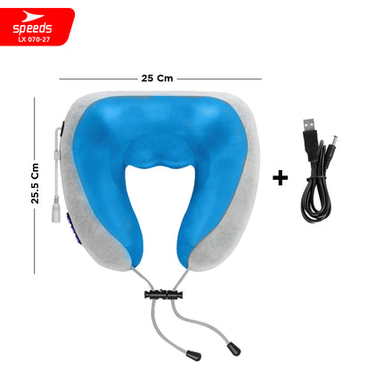 SPEEDS Bantal Pijat Elektrik Leher Massage Neck Alat Pijat Terapi Pegal-pegal Elektrik 070-27