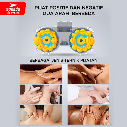 SPEEDS Bantal Pijat 20 Kepala Pijat Multifungsi Massage Pillow Portabel Alat PIjat Leher Elektrik 070-28