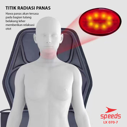 SPEEDS Kursi Pijat Elektrik Kursi Pijat Mobile Alat Pijat Elektrik Alat Terapi Relaksasi 070-7