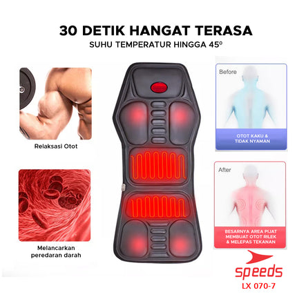 SPEEDS Kursi Pijat Elektrik Kursi Pijat Mobile Alat Pijat Elektrik Alat Terapi Relaksasi 070-7