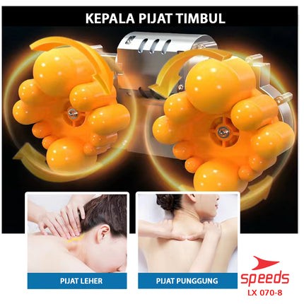 SPEEDS Kursi Pijat Elektrik Kursi Pijat Mobile Kursi Pijat Rumah Alat Pijat Elektrik Portable 070-8