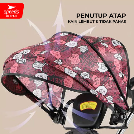 SPEEDS Stroller Bayi Anak Kereta Dorong Bayi Anak Mini Trike Baby Stroller Lipat 071-3