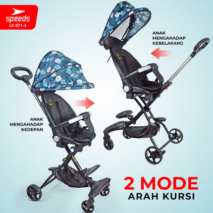 SPEEDS Stroller Bayi Anak Kereta Dorong Bayi Anak Mini Trike Baby Stroller Lipat 071-3