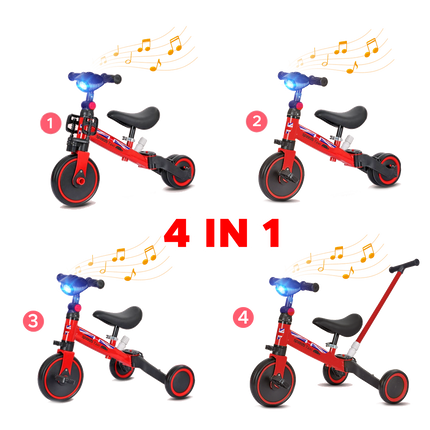 SPEEDS Sepeda Keseimbangan Lipat 4in1 Push Kick Balance Bike Mini Mainan Anak Outdoor 071-4