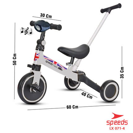 SPEEDS Sepeda Keseimbangan Lipat 4in1 Push Kick Balance Bike Mini Mainan Anak Outdoor 071-4
