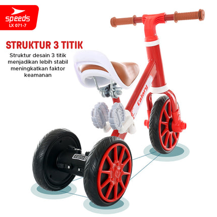 SPEEDS Sepeda Mini Sepeda Anak Taxi KickBike Balancing Bike Sepeda Keseimbangan 071-7