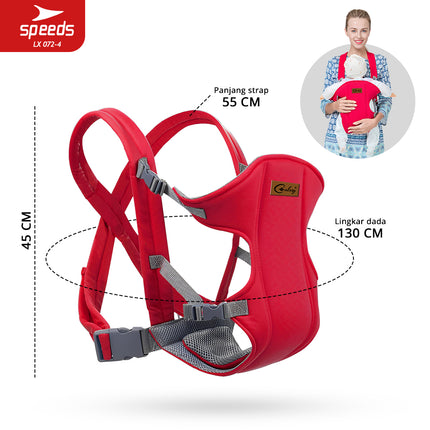 SPEEDS Gendongan Bayi 3in1 Gedongan Hipseat Baby Carrier Ransel Depan Bahan Nyaman LX 072-4