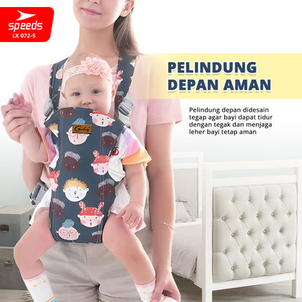 SPEEDS Gendongan Bayi 4in1 Gedongan Bayi Hipseat Baby Carrier Depan Bahan Nyaman LX 072-5