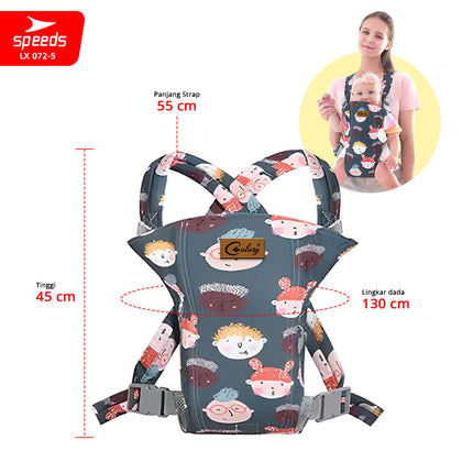 SPEEDS Gendongan Bayi 4in1 Gedongan Bayi Hipseat Baby Carrier Depan Bahan Nyaman LX 072-5