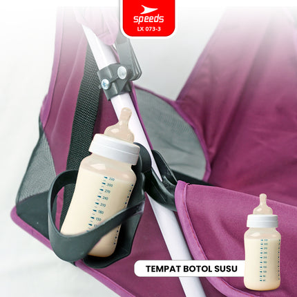 SPEEDS Stroller Anak Full Cover  Portabel Premium Newborn Baby Stroller Travel 2 Fitur Lengkap Kereta Dorong Bayi LX 073-3