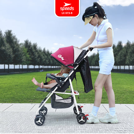 SPEEDS Stroller Kereta Dorong Anak Traveling Outdoor Fitur Lengkap Premium Bayi Portabel Kelambu Full Cover LX 073-8