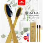 SPEEDS Sikat Gigi Bambu Bamboo Toothbrush Eco Bau Mulut Friendly Atasi Karang Gigi Biodegradable 074-2
