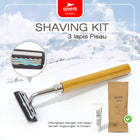 SPEEDS Shaving Kit Jenggot Kumis Hotel 3 Mata Pisau Cukur Shaving Cream Alat Cukur Praktis 074-3