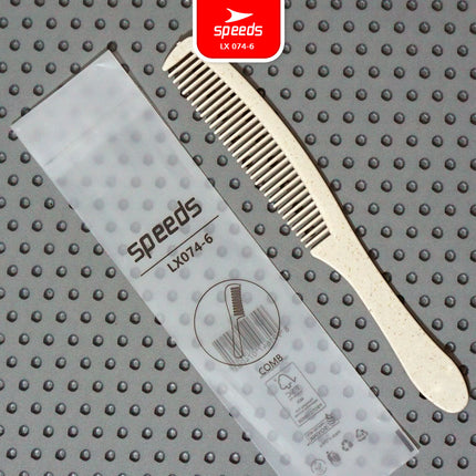 SPEEDS Sisir Hotel Ringan Portable Comb Travel Kit Hotel Supllies Packacing Plastik Wheat Straw Composite Sisir Rambut 074-6