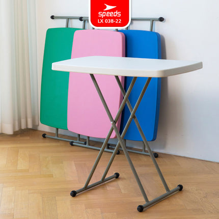 SPEEDS Plastic Folding Table 76x50x71cm Indoor Outdoor Picnic Versatile Large Ironing Table 038-22