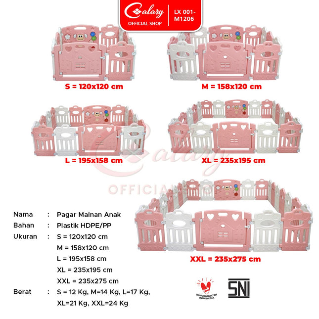 Baby Fence Kokoh Play Fence Pagar Mainan Anak Pagar Bayi Pagar Anak 001-M1206