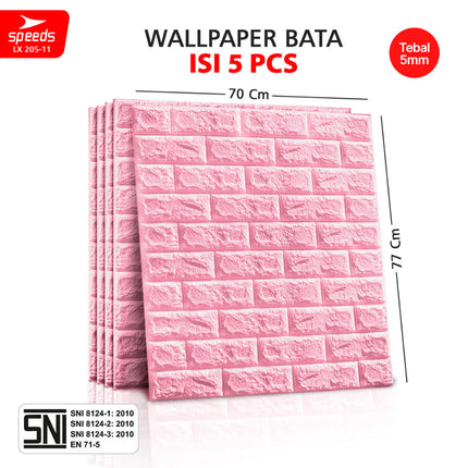 SPEEDS SNI Wallpaper Dinding 3d  Foam Batik Putih Wallpaper Dinding Sticker Dinding Berstandar 205-11
