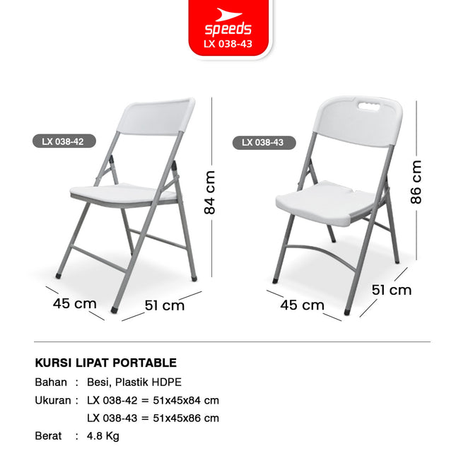 SPEEDS Portable Folding Chair Multifunctional Folding Stool Indoor Outdoor Cafe Home Chair 038-43
