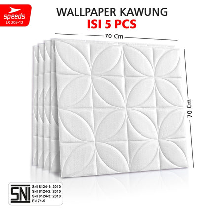 SPEEDS SNI Wallpaper Dinding 3D Foam Stiker Peredam Udara Dan Suara Dan Plafon Berstandar 205-12