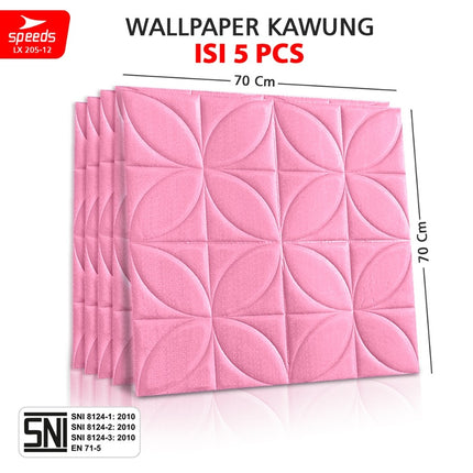 SPEEDS SNI Wallpaper Dinding 3D Foam Stiker Peredam Udara Dan Suara Dan Plafon Berstandar 205-12