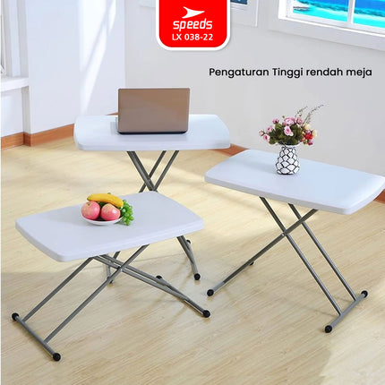 SPEEDS Plastic Folding Table 76x50x71cm Indoor Outdoor Picnic Versatile Large Ironing Table 038-22