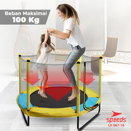SPEEDS Trampolin Anak Mainan Lompat Jump 60inch Trampoline Mainan Olahraga Anak Lompat 067-16