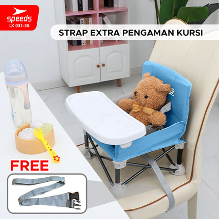 SPEEDS Kursi Makan Lipat Bayi Portabel Baby Chair Booster High Chair Kursi Balita 031-38