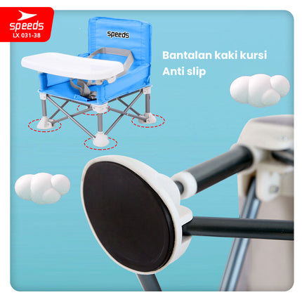 SPEEDS Kursi Makan Lipat Bayi Portabel Baby Chair Booster High Chair Kursi Balita 031-38