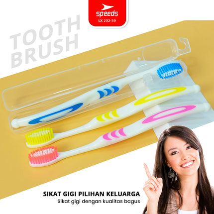 SPEEDS Sikat Gigi Hotel Toothbrush Gosok Gigi Hotel Travel Warna-Warni Atasi Karang Gigi 202-59