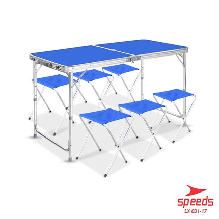 SPEEDS Meja Kurs Lipat Set Free Meja Lipat Kursi Lipat Outdoor Indoor Tas Folding Table Chair Portable Meja Camping Piknik 031-36