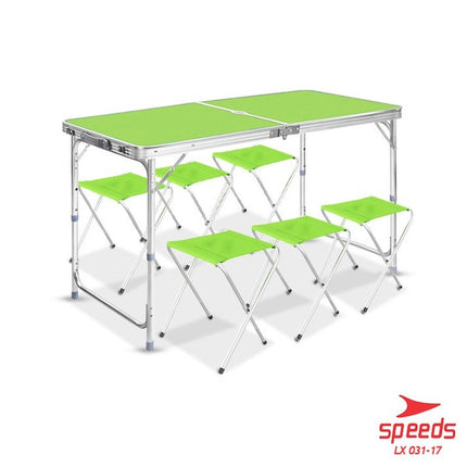 SPEEDS Meja Kurs Lipat Set Free Meja Lipat Kursi Lipat Outdoor Indoor Tas Folding Table Chair Portable Meja Camping Piknik 031-36