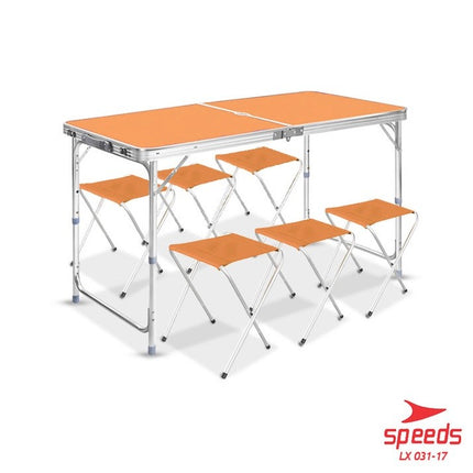 SPEEDS Meja Kurs Lipat Set Free Meja Lipat Kursi Lipat Outdoor Indoor Tas Folding Table Chair Portable Meja Camping Piknik 031-36