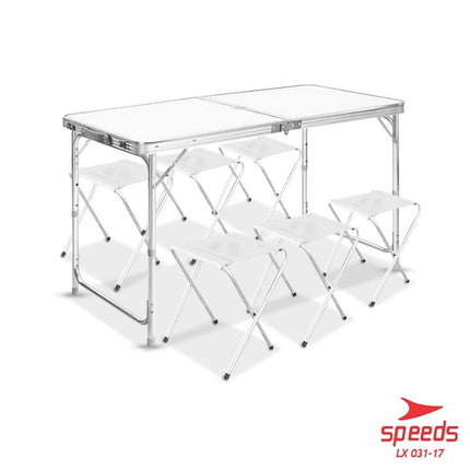 SPEEDS Meja Kurs Lipat Set Free Meja Lipat Kursi Lipat Outdoor Indoor Tas Folding Table Chair Portable Meja Camping Piknik 031-36