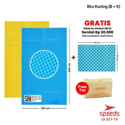 SPEEDS Matras Lipat Gunung Kemah Duduk XPE Karpet Outdoor Matras Camping Polos Olahraga Yoga Baby Tebal Playmat Playmate Berstandar SNI 027-19