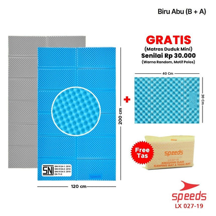 SPEEDS Matras Lipat Gunung Kemah Duduk XPE Karpet Outdoor Matras Camping Polos Olahraga Yoga Baby Tebal Playmat Playmate Berstandar SNI 027-19