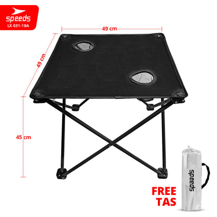 SPEEDS Folding Table Meja Lipat Portabel untuk Outdoor maupun Indoor Meja Praktis Serbaguna 031-19 Biru