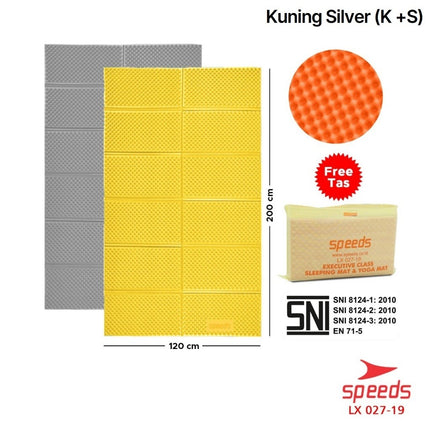 SPEEDS Matras Lipat Gunung Kemah Duduk XPE Karpet Outdoor Matras Camping Polos Olahraga Yoga Baby Tebal Playmat Playmate Berstandar SNI 027-19