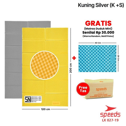 SPEEDS Matras Lipat Gunung Kemah Duduk XPE Karpet Outdoor Matras Camping Polos Olahraga Yoga Baby Tebal Playmat Playmate Berstandar SNI 027-19