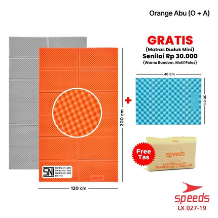 SPEEDS Matras Lipat Gunung Kemah Duduk XPE Karpet Outdoor Matras Camping Polos Olahraga Yoga Baby Tebal Playmat Playmate Berstandar SNI 027-19