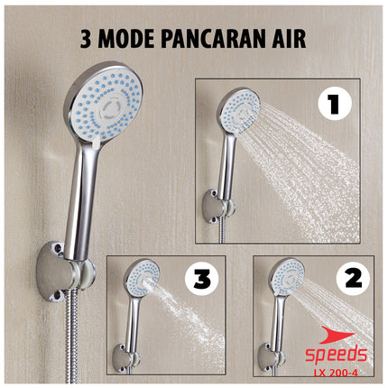 SPEEDS Shower Aerator Shower Tekanan Tinggi Filter Salon Kepala Pancuran Mandi 200-4