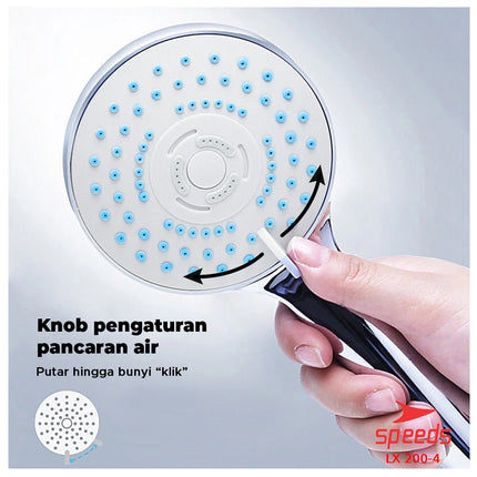 SPEEDS Shower Aerator Shower Tekanan Tinggi Filter Salon Kepala Pancuran Mandi 200-4