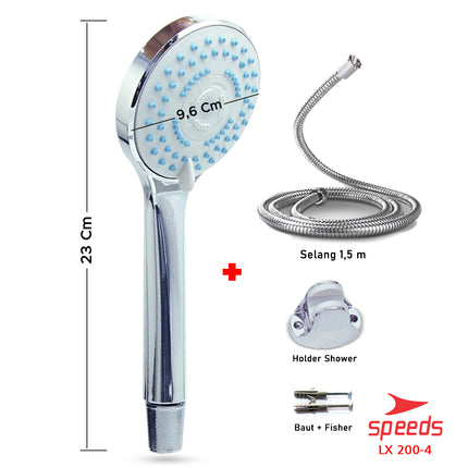 SPEEDS Shower Aerator Shower Tekanan Tinggi Filter Salon Kepala Pancuran Mandi 200-4