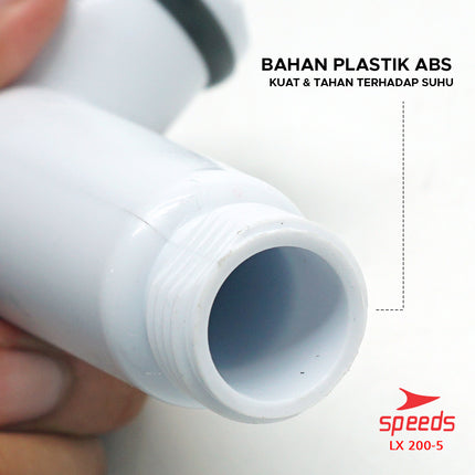 SPEEDS Kepala Shower Head Shower Set Mandi White Shower Putih Plus Selang Flexible 200-5