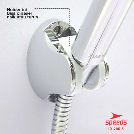 SPEEDS Gantungan Shower Dudukan Shower Holder Kepala Shower Penyangga Bor Kuat Ringan 200-8