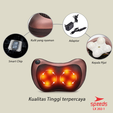 SPEEDS Bantal Pijat portable Home and  Car Masage Pillow 202-1